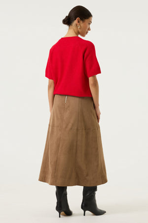 Garcia Brown Suede Skirt