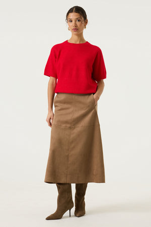 Garcia Brown Suede Skirt
