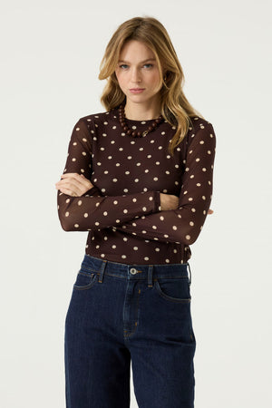 Garcia Long Sleeve Printed Top