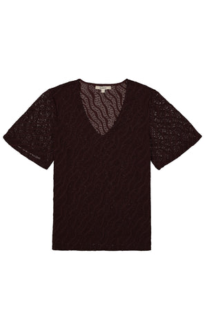 Garcia Brown T-Shirt with Wavy Stiching