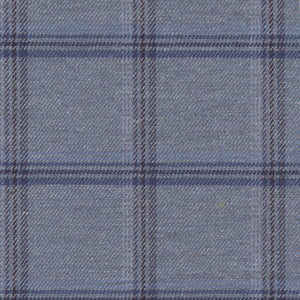 Chemise à manches longues en denim de coton brossé à carreaux Leo Chevalier