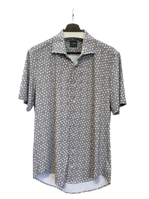 Chemise en tricot extensible à imprimés multiples Leo Chevalier