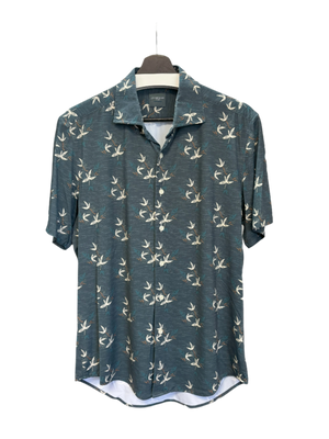 Chemise en tricot extensible à imprimé floral Performance de Leo Chevalier