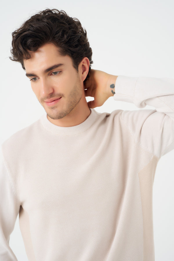 Leo Chevalier Twotone Crewneck Sweater