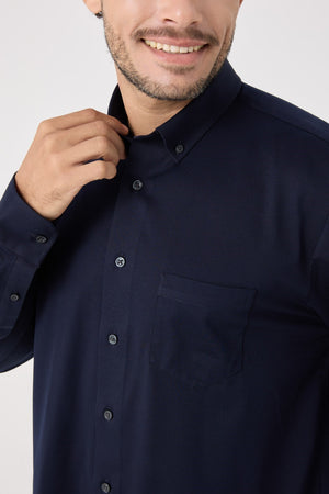 Leo Chevalier Solid Knitted Shirt