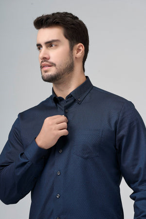 Chemise boutonnée en maille unie Leo Chevalier