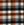 Chemise en flanelle multicolore orange et crème Leo Chevalier
