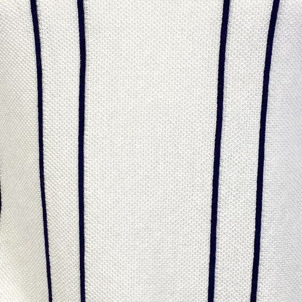 Leo SS Vertical Stripe Cotton 1/4 Zip Polo Sweater