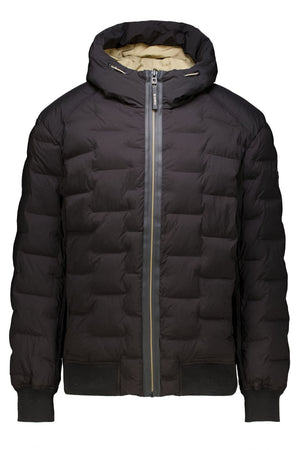 Garcia Padded Puffer Jacket with Brick Pattern Stitching