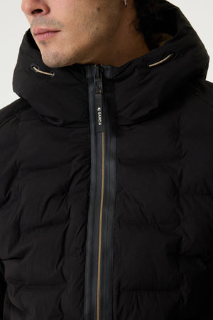 Garcia Padded Puffer Jacket with Brick Pattern Stitching