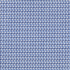 Chemise habillée sans repassage à coupe ajustée bleue Dobby de Leo Chevalier