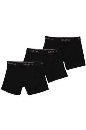 Lot de 3 boxers noirs unis Garcia