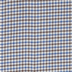 Leo Chevalier Fitted Non Iran Micro Check Dress Shirt with Stretch
