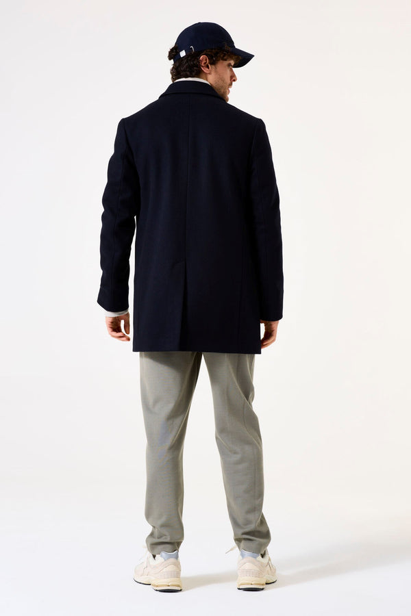 Garcia Wool Blend Button Up Peacoat