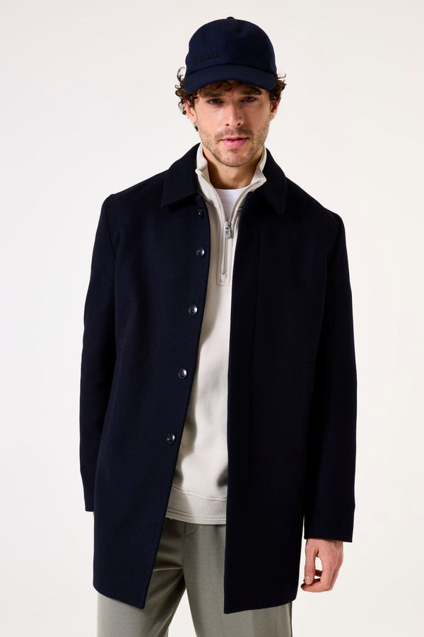 Garcia Wool Blend Button Up Peacoat