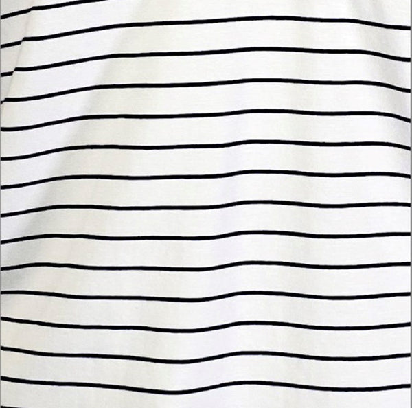 Black Striped Pima Cotton Spandex Polo