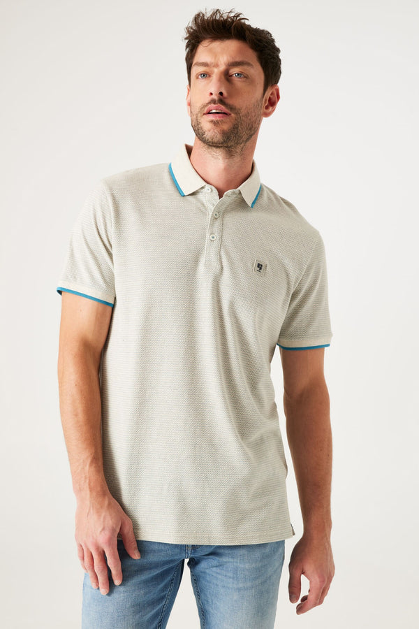 Solid Polo with Ribbed Trim