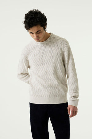 Garcia Textured Knit Crew Neck Sweater