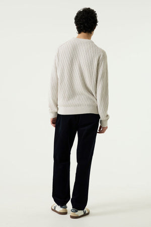 Garcia Textured Knit Crew Neck Sweater