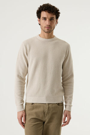 Garcia Waffle Knit Off White Sweater