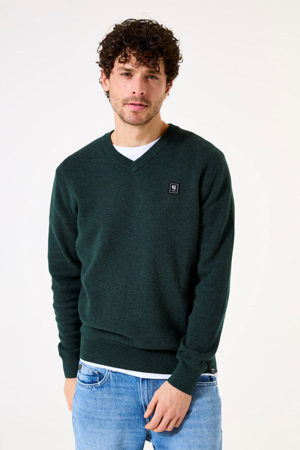 Garcia Solid V-Neck Pullover