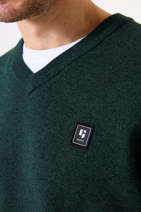 Garcia Solid V-Neck Pullover