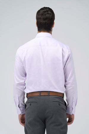 Leo Chevalier 100% Cotton Mauve Jaquard Non-Iron Dress Shirt