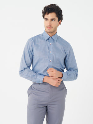 Col roulé sans repassage en coton élasthanne coupe standard pour homme