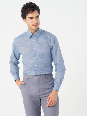 Col roulé sans repassage en coton élasthanne coupe standard pour homme