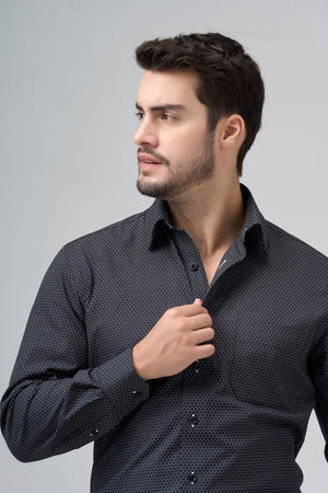 Col roulé sans repassage en coton élasthanne coupe standard pour homme