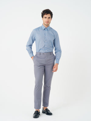 Col roulé sans repassage en coton élasthanne coupe standard pour homme