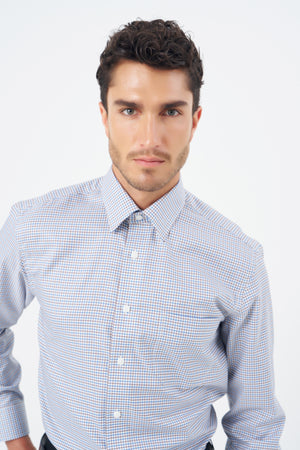 Col roulé sans repassage en coton élasthanne coupe standard pour homme