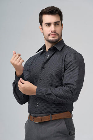 Col roulé sans repassage en coton élasthanne coupe standard pour homme