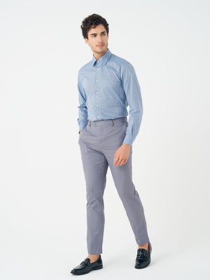 Col roulé sans repassage en coton élasthanne coupe standard pour homme