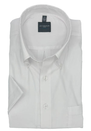 Chemise Unie en Popeline Extensible Leo Chevalier