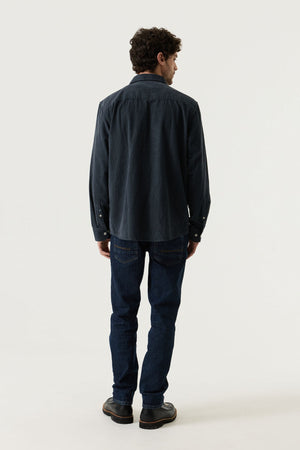 Garcia Navy Corduroy Shirt with Chest Pocket