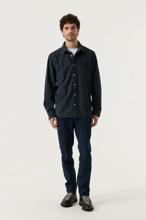 Garcia Navy Corduroy Shirt with Chest Pocket