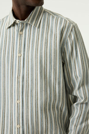 Garcia Light Blue Striped Shirt