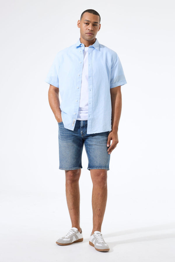 Chemise à manches courtes en lin mélangé Garcia