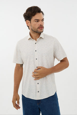 Leo Chevalier Performance Stone Square Knit Shirt