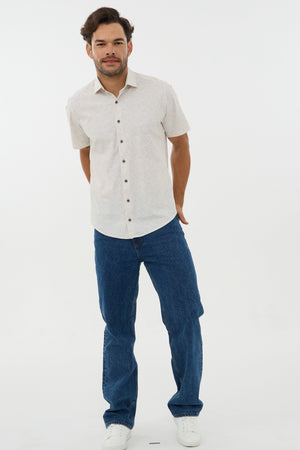 Leo Chevalier Performance Stone Square Knit Shirt