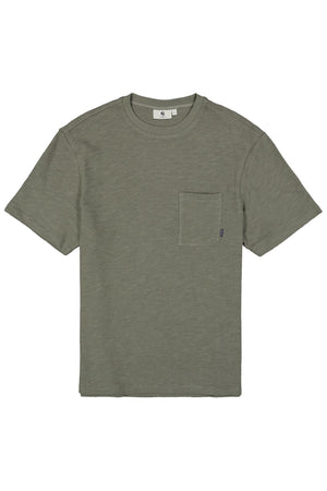 Garcia Relaxed Fit Olive Green T-Shirt with Chest Pocket