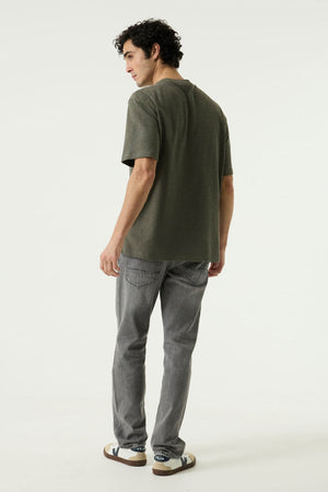 Garcia Relaxed Fit Olive Green T-Shirt with Chest Pocket