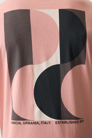 T-shirt imprimé rose Garcia