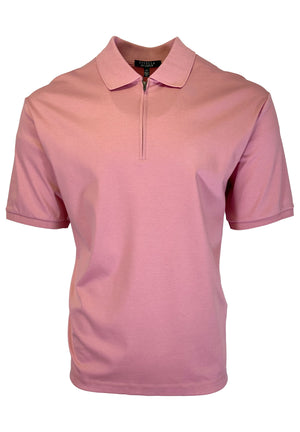 Polo zippé en coton Pima