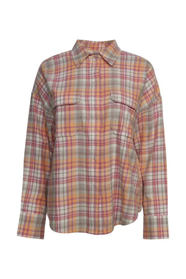 Soft Brushed Flanel Check Blouse