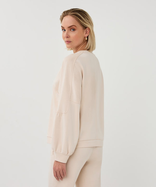 EsQualo Fancy Sleeve Modal Sweater