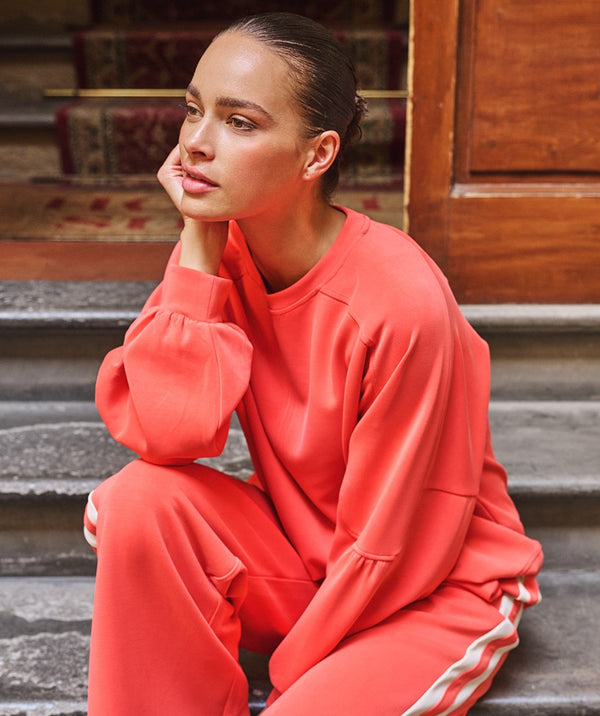 EsQualo Fancy Sleeve Modal Sweater