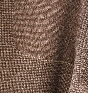 Viyella 1/4 Zip Woodsman Sweater with Leather Trim