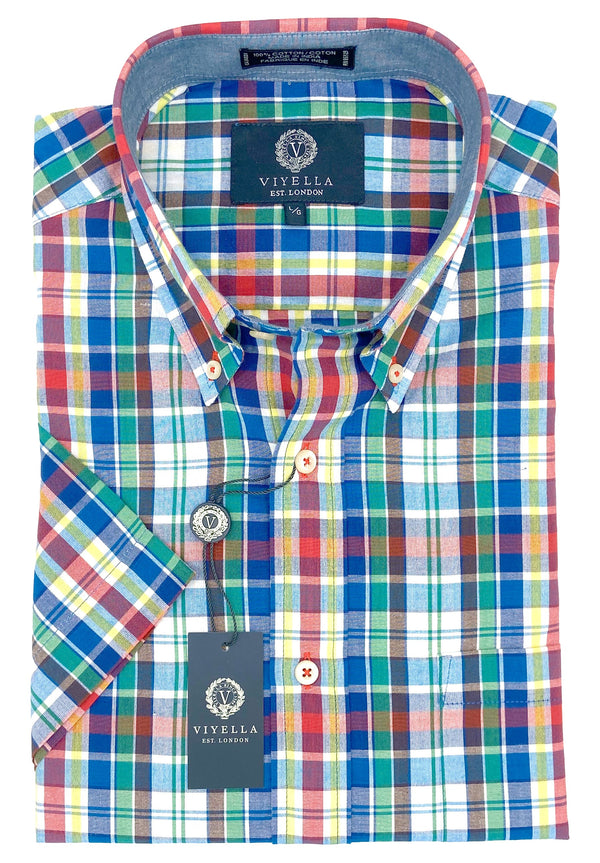 Viyella 100% Madras Cotton Sport Shirt